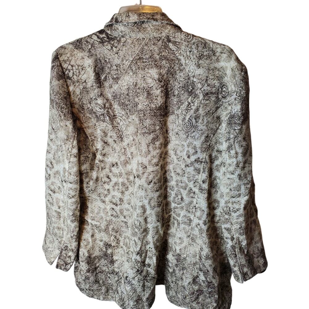 Chico's Single Button Sequin Detail Textured Anim… - image 3